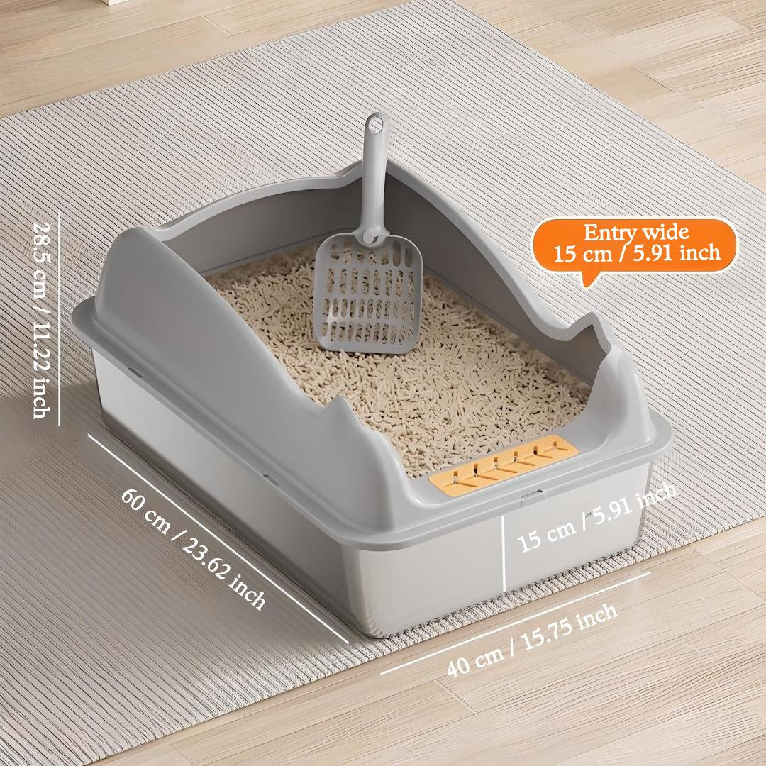 Large Stainless Steel Cat Litter Box
