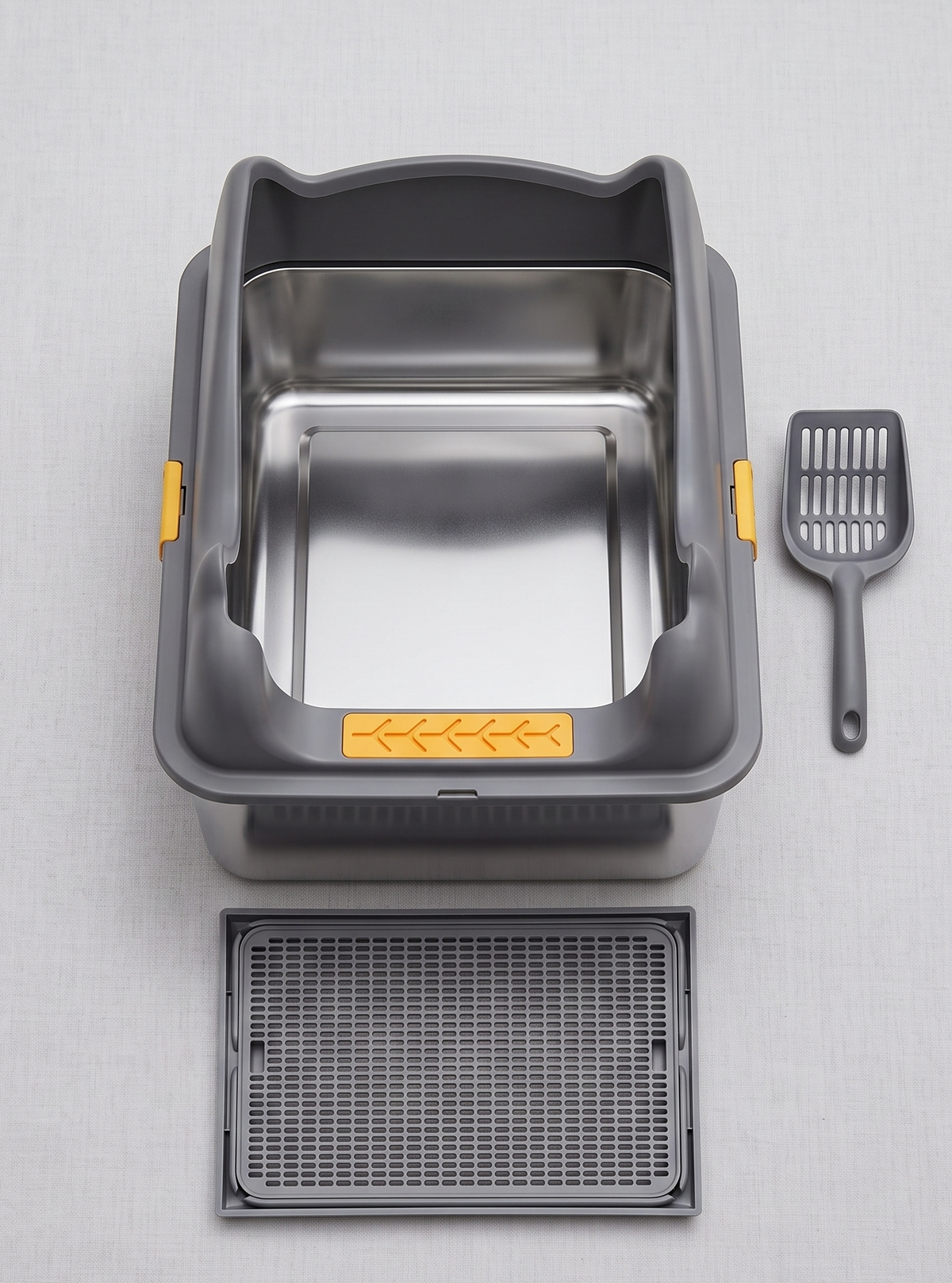 Large Stainless Steel Cat Litter Box