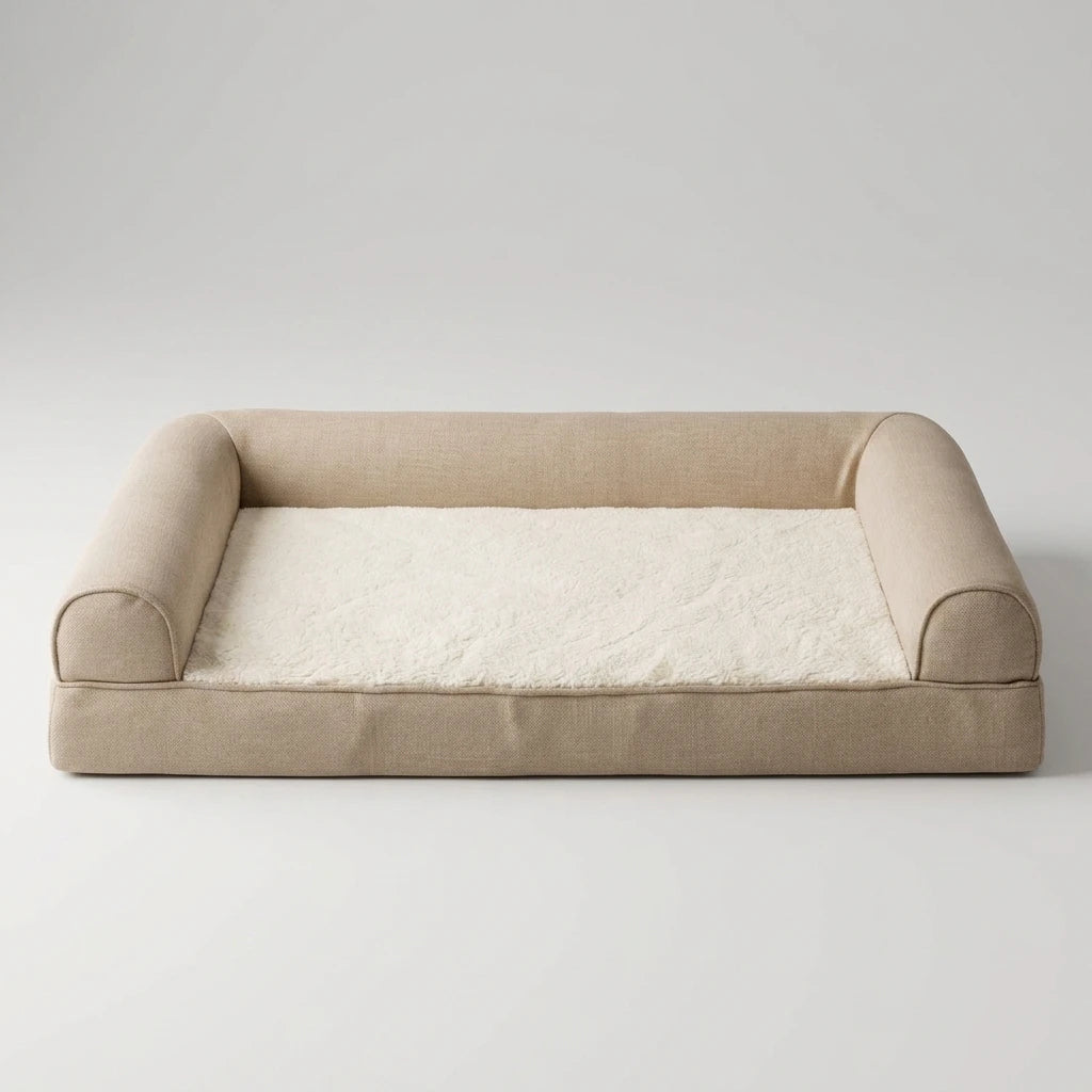 Medium Linen Dog Bed